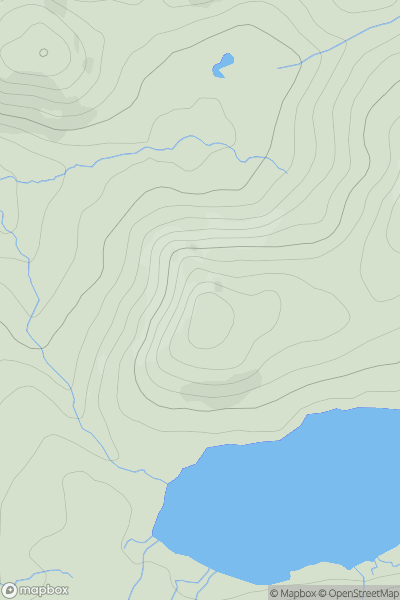 Thumbnail image for Water Crag [Lake District S] showing contour plot for surrounding peak